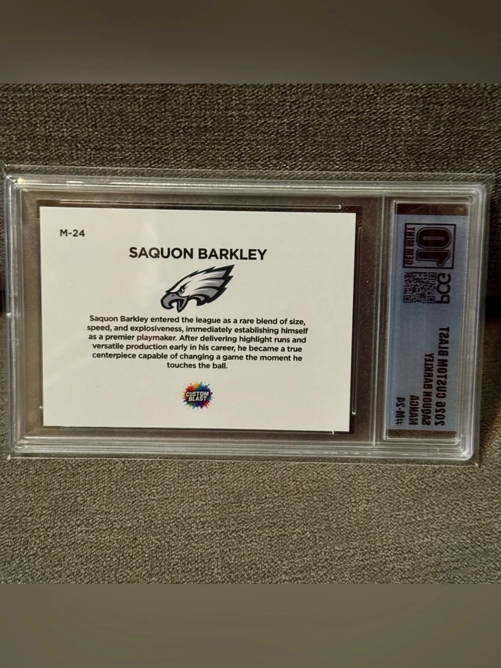 Saquon Barkley - 2026 Custom Blast Manga #M-24 PCG 10 Gem Mint
